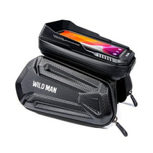 Заредете изображение във визуализатора на галерията – WILDMAN traveling bag for bike frame with zipper 1,2L (4 &quot;- 7&quot;) XT6 black
