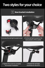Заредете изображение във визуализатора на галерията – Rockbros Q5 rear bicycle light with intelligent stop system - black
