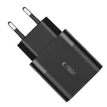 Заредете изображение във визуализатора на галерията – Tech-Protect C30W USB-C PD 30W / USB-A QC 3.0 network charger - black
