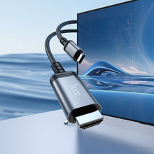 Заредете изображение във визуализатора на галерията – Screen mirroring cable USB C to HDMI Hoco 4K 30Hz 1,8 m UA43 metal gray
