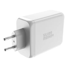 Заредете изображение във визуализатора на галерията – Silver Monkey SMA154 200W GaN charger 3xUSB-C PD USB-A QC 3.0 - white
