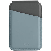 Заредете изображение във визуализатора на галерията – Uniq Lyden DS magnetic RFID wallet with phone stand - blue and black
