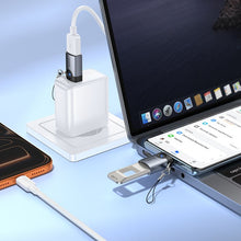 Заредете изображение във визуализатора на галерията – Adapter OTG USB C to USB A Hoco 3A UA46C gray
