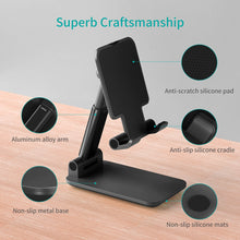 Заредете изображение във визуализатора на галерията – Choetech H88-BK foldable stand for a phone or tablet - black
