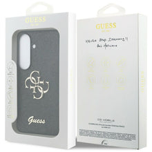 Заредете изображение във визуализатора на галерията – GUESS case for SAMSUNG S26 GUHCS26SHG4SGK (Fixed Glitter 4G Big Metal Logo) black
