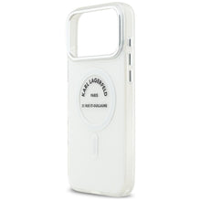 Заредете изображение във визуализатора на галерията – KARL LAGERFELD case for IPHONE 17 Pro Max compatible with MagSafe KLHMP17XHKRSGPT (IML Karl RSG Logo) transparent
