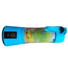 Заредете изображение във визуализатора на галерията – Portable fresh fruit blender for smoothie 380 ml blue
