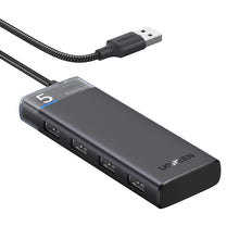 Заредете изображение във визуализатора на галерията – Ugreen CM653 HUB with 4 USB-A ports and USB-A power cable - black
