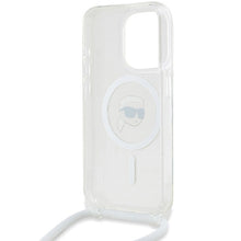 Заредете изображение във визуализатора на галерията – Karl Lagerfeld Crossbody IML Karl Head MagSafe case for iPhone 15 Pro Max - transparent
