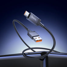 Заредете изображение във визуализатора на галерията – Cable USB A to USB C Hoco 5A with display 1 m X118 black

