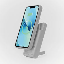 Заредете изображение във визуализатора на галерията – Powerbank compatible with MagSafe Forcell F-Energy MagStand QI2 F5K10 QC3.0 PD3.0 20W 5000 mAh white
