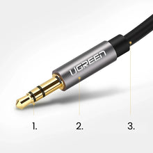 Заредете изображение във визуализатора на галерията – Ugreen AV119 10736 audio cable mini jack 3.5mm / mini jack 3.5mm 3m - black
