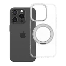 Заредете изображение във визуализатора на галерията – Case for iPhone 15 PRO Frame Circle Stand compatible with MagSafe transparent
