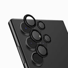 Заредете изображение във визуализатора на галерията – Uniq Optix Aluminum Camera Lens Protector for Samsung Galaxy S24 Ultra camera lens with applicator - black
