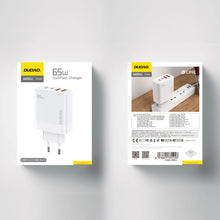 Заредете изображение във визуализатора на галерията – Dudao A65EU GaN network charger 2xUSB-A / 2xUSB-C PD 65W - white
