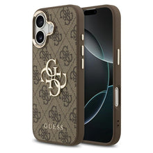 Заредете изображение във визуализатора на галерията – GUESS case for IPHONE 17 GUHCP17S4GMGCBR (PU W/ Big 4G Classic Logo) gold brown
