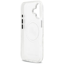 Заредете изображение във визуализатора на галерията – KARL LAGERFELD case for IPHONE 17 compatible with MagSafe KLHMP17SHMKBKCHOG (IML Glitter K&amp;C Heads Logo) gray
