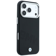 Заредете изображение във визуализатора на галерията – BMW case for IPHONE 18 Pro/17 Pro compatible with MagSafe (Sign Inclined Deboss Letters) black
