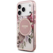 Заредете изображение във визуализатора на галерията – GUESS case for IPHONE 17 Pro Max compatible with MagSafe GUHMP17XHFWBDCEP (IML Flower &amp; Tonal Circle) pink
