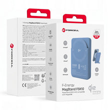Заредете изображение във визуализатора на галерията – Powerbank compatible with MagSafe Forcell F-Energy MagStand QI2 F5K10 QC3.0 PD3.0 20W 5000 mAh white
