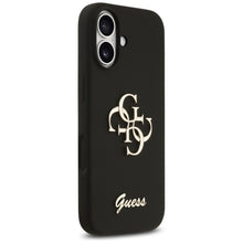 Заредете изображение във визуализатора на галерията – GUESS case for IPHONE 17 GUHCP17SSC4GSMK (Silicone W/ Big 4G Script) black
