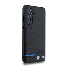 Заредете изображение във визуализатора на галерията – BMW Leather Carbon case for Samsung Galaxy A55 - black
