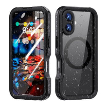 Заредете изображение във визуализатора на галерията – Waterproof case SHELLBOX GT compatible with MagSafe for IPHONE 16 black
