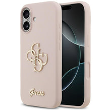 Заредете изображение във визуализатора на галерията – GUESS case for IPHONE 17 GUHCP17SSC4GSMP (Silicone W/ Big 4G Script) pink
