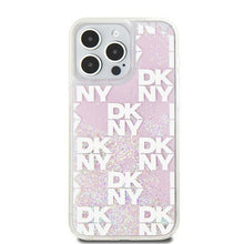 Заредете изображение във визуализатора на галерията – DKNY case for IPHONE 15 Pro Max DKHCP15XLCPEPP (DKNY HC Liquid Glitters W/Checkered Pattern) pink
