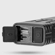 Заредете изображение във визуализатора на галерията – Rockbros 24310002001 bicycle light 850 lm with powerbank function + USB-C - USB-A cable - black
