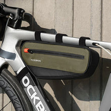 Заредете изображение във визуализатора на галерията – Rockbros 30120079001 bicycle bag for 1.7 l frame - green and black
