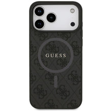 Заредете изображение във визуализатора на галерията – GUESS case for IPHONE 17 Pro Max compatible with MagSafe GUHMP17XG4GFRK (PU 4G Ring Classic Logo) black
