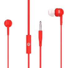 Заредете изображение във визуализатора на галерията – Wire earphones Jack 3,5 mm Motorola Pace 105 red
