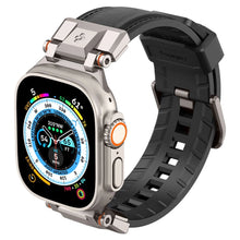 Заредете изображение във визуализатора на галерията – Spigen Durapro Armor PU Strap for Apple Watch 4/5/6/7/8/9/SE/Ultra 1/2 (42 / 44 / 45 / 49 mm) - Black
