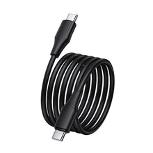 Заредете изображение във визуализатора на галерията – Silicone Cable USB C to USB C Hoco 3A 60W 1 m X124 black
