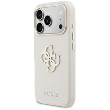 Заредете изображение във визуализатора на галерията – GUESS case for IPHONE 17 Pro GUHCP17L5PS4RGGE (PU FW Resin Logo) beige
