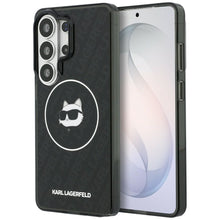 Заредете изображение във визуализатора на галерията – KARL LAGERFELD case for SAMSUNG S26 Ultra KLHMS26LHMKBCHOK (Magnetic IML Repeated Logo and Choupette) black
