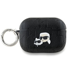 Заредете изображение във визуализатора на галерията – Karl Lagerfeld Monogram Karl &amp; Choupette Head case for AirPods Pro 2 - black
