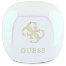 Заредете изображение във визуализатора на галерията – GUESS wireless earphones bluetooth TWS GUTWSJ144ESH (Mini Iridescent 4G Printed Logo) white
