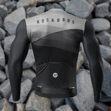 Заредете изображение във визуализатора на галерията – Rockbros cycling jersey 15120009005 long sleeve spring/summer XXL - black
