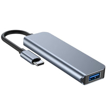 Заредете изображение във визуализатора на галерията – HUB Tech-Protect V1 4in1 USB-C - 3x USB-A 2.0 / USB-A 3.0 - gray
