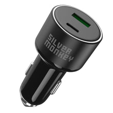 Заредете изображение във визуализатора на галерията – Silver Monkey SMA014 100W car charger 1xUSB-C PD 1xUSB-A QC 3.0 - black

