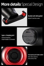 Заредете изображение във визуализатора на галерията – Rockbros Q5 rear bicycle light with intelligent stop system - black
