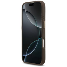 Заредете изображение във визуализатора на галерията – GUESS case for IPHONE 17 compatible with MagSafe GUHMP17SP4GRMDEW (PU W/ 4G Strass Logo) brown
