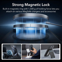 Заредете изображение във визуализатора на галерията – ESR Classic Pro Set Halolock MagSafe case + glass for display and camera for iPhone 15 Pro - black

