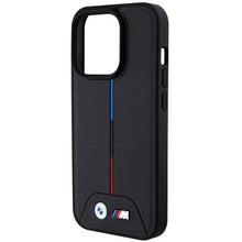 Заредете изображение във визуализатора на галерията – BMW Quilted Tricolor MagSafe case for iPhone 15 Pro Max - black
