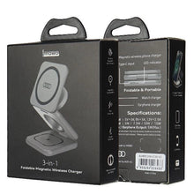 Заредете изображение във визуализатора на галерията – Audi Big Logo foldable inductive charger 3in1 0 - gray
