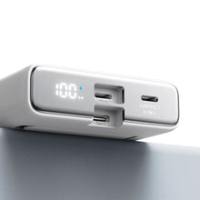 Заредете изображение във визуализатора на галерията – Powerbank Joyroom JR-PBM01 magnetic 10000mAh 20W with stand + Lightning cable - USB-C - white
