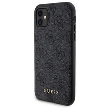 Заредете изображение във визуализатора на галерията – Guess 4G Metal Logo case set for iPhone 11 + 5000mAh MagSafe power bank - black
