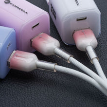Заредете изображение във визуализатора на галерията – FORCELL F-ENERGY C351 cable USB A to Micro USB QC3.0 2,4A 18W Gradient 1 m white
